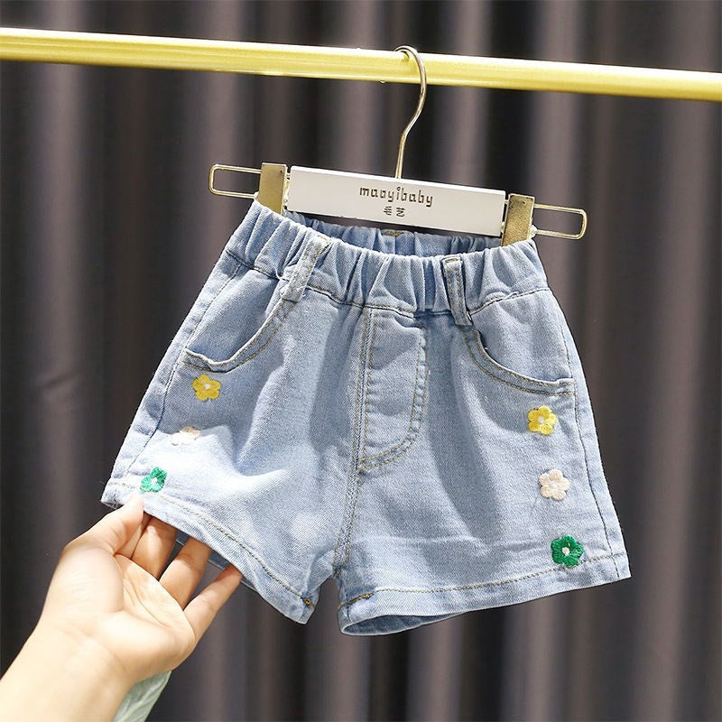 Girls Cotton Denim Summer Casual Korean Style Shorts
