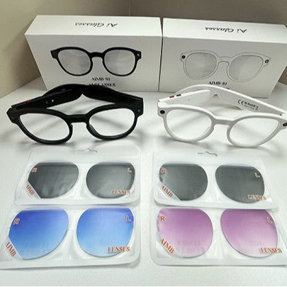 S1 AI Smart Camera Glasses with Bluetooth Audio & Translation