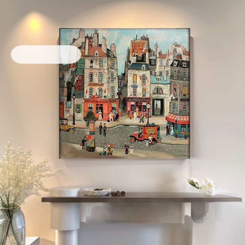 Modern Luxury City Architecture Wall Art for Living Room and Hallway