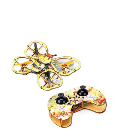 Wooden DIY Four-Axis Drone Assembly Educational Model Kit in Purple
