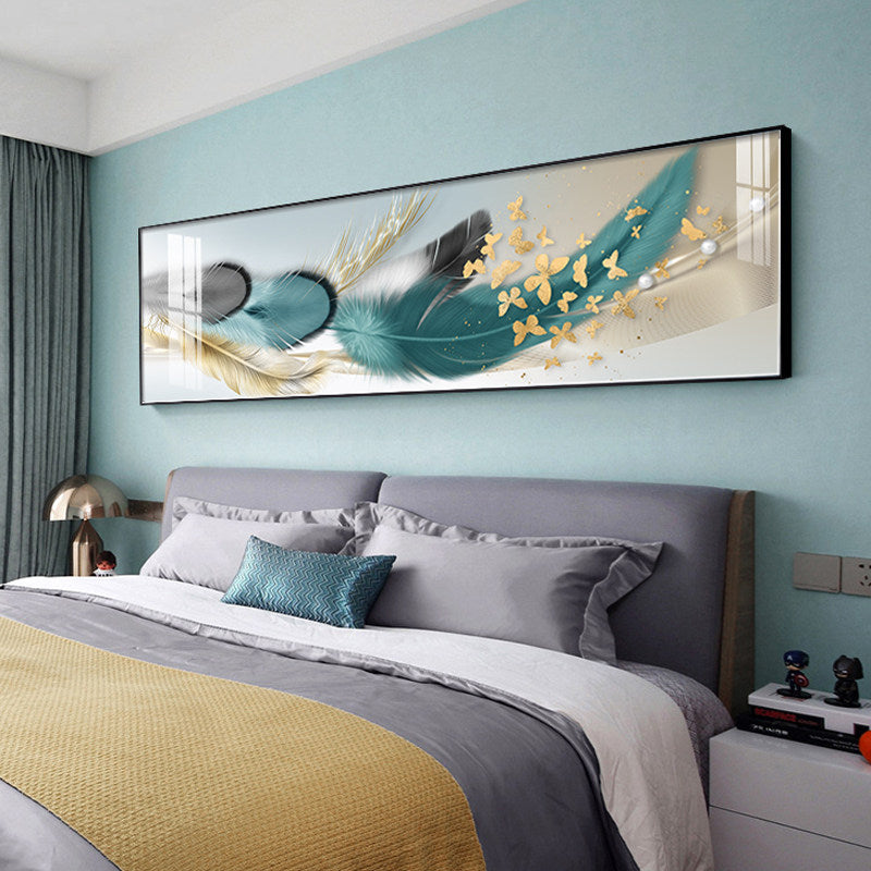 Modern Minimalist Bedroom Headboard Wall Art for Elegant Interior Decor