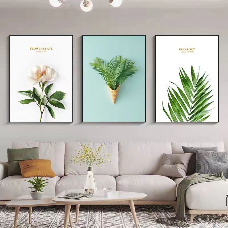 Nordic Landscape Triptych Wall Art for Living Room and Bedroom Decor
