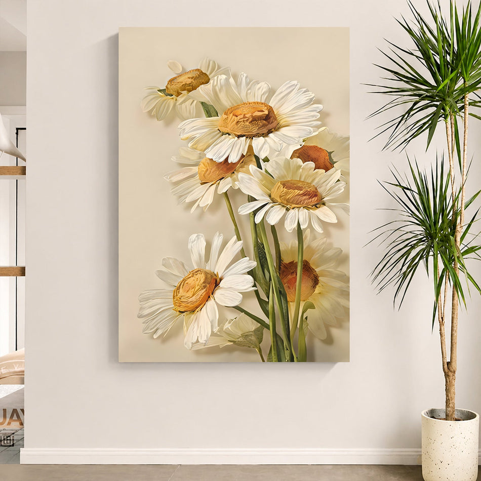 Plant Healing Art Wall Painting with Light and Shadow Landscape Design