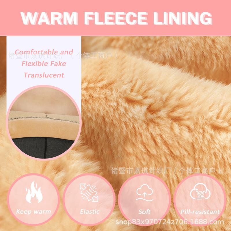 Girls Fleece Lined Thermal Tights Warm Winter Leggings