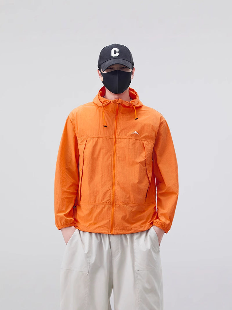 Men's UPF50+ Ice Silk Hooded Sun Protection Outdoor Jacket