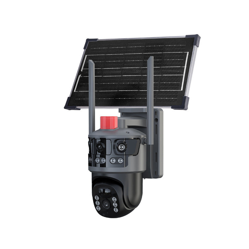 Pyramid Triple Screen Solar 4G Outdoor Surveillance Camera