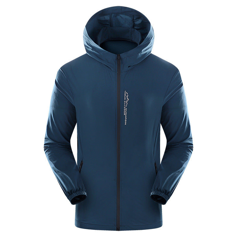 Men's Lightweight Hooded Sun Protection Windbreaker Jacket