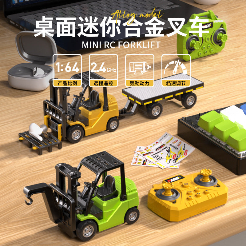 1:64 Alloy Remote Control Forklift Simulation Engineering Toy