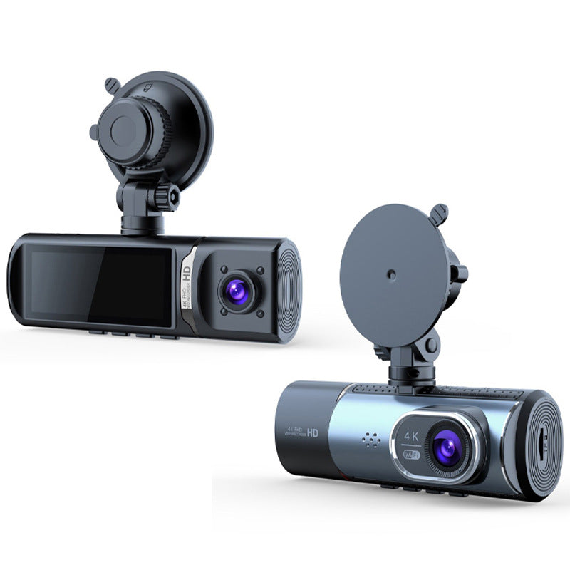 4K Triple Lens WiFi Dash Camera with Mobile App Contro