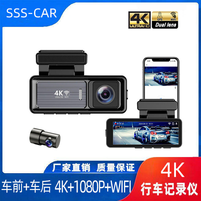 3.2-Inch 4K Front 1080P Rear Dual Dash Camera WiFi Recorder