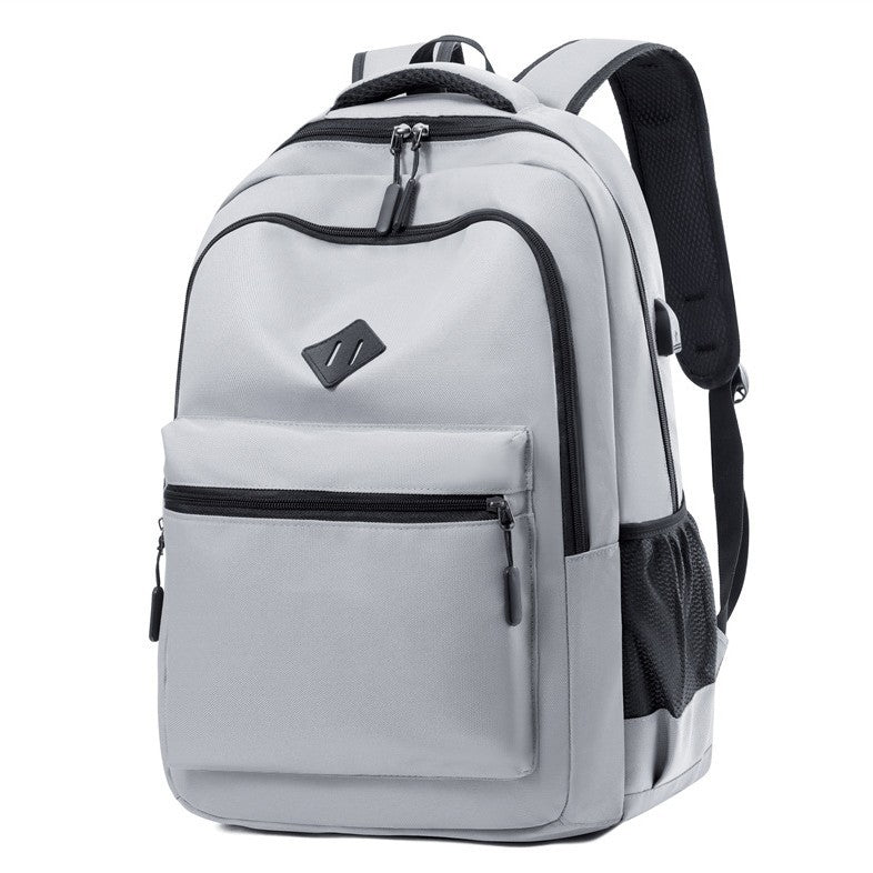 Men’s Business Laptop Backpack with USB Charging Port in Black