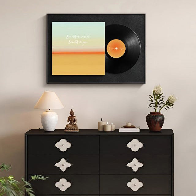 Sunset Retro Art Watch Box Cover Decorative Wall Painting