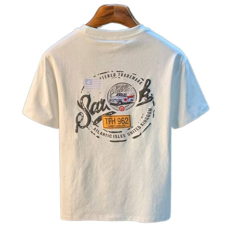 Men’s Cotton Printed Short Sleeve T-Shirt Summer Casual Fit