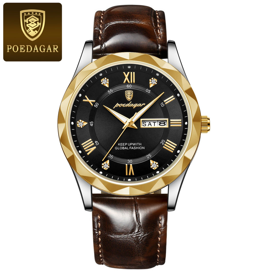 Men’s Quartz Luminous Waterproof Dual Calendar Watch