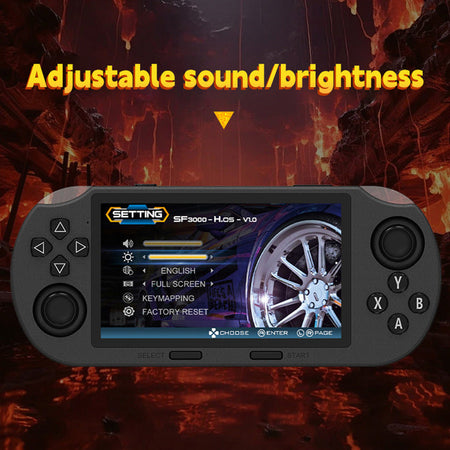 4.5-Inch Dual Stick Open Source Handheld Retro Game Console in Black