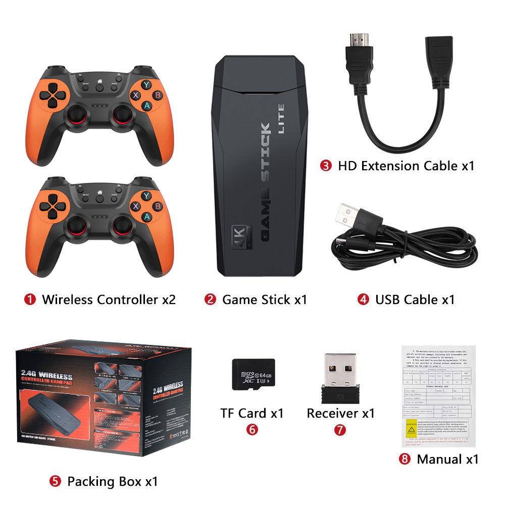 M9 HDMI 4K Retro Game Console with 2.4G Wireless Controllers