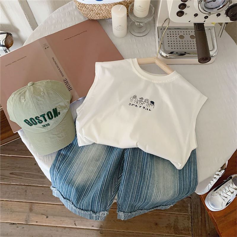 Boys Cotton Sleeveless Vest Summer Casual Innerwear Top