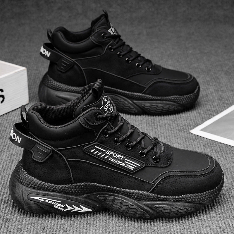 Men's High-Top Platform Sneakers Breathable Casual Dad Shoes