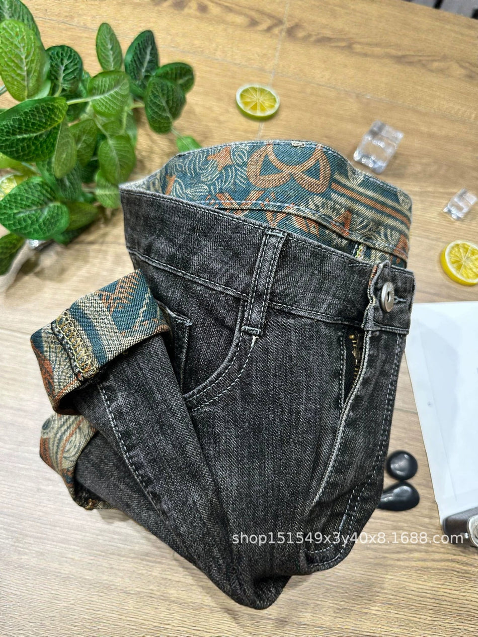 Men’s Cotton Stretch Straight Fit Denim Jeans Business Casual