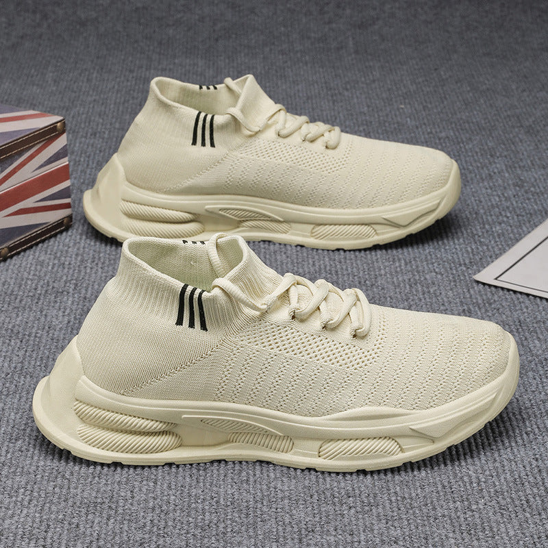 Men's Fly Knit Mesh Sneakers Lightweight Breathable Casual Shoes