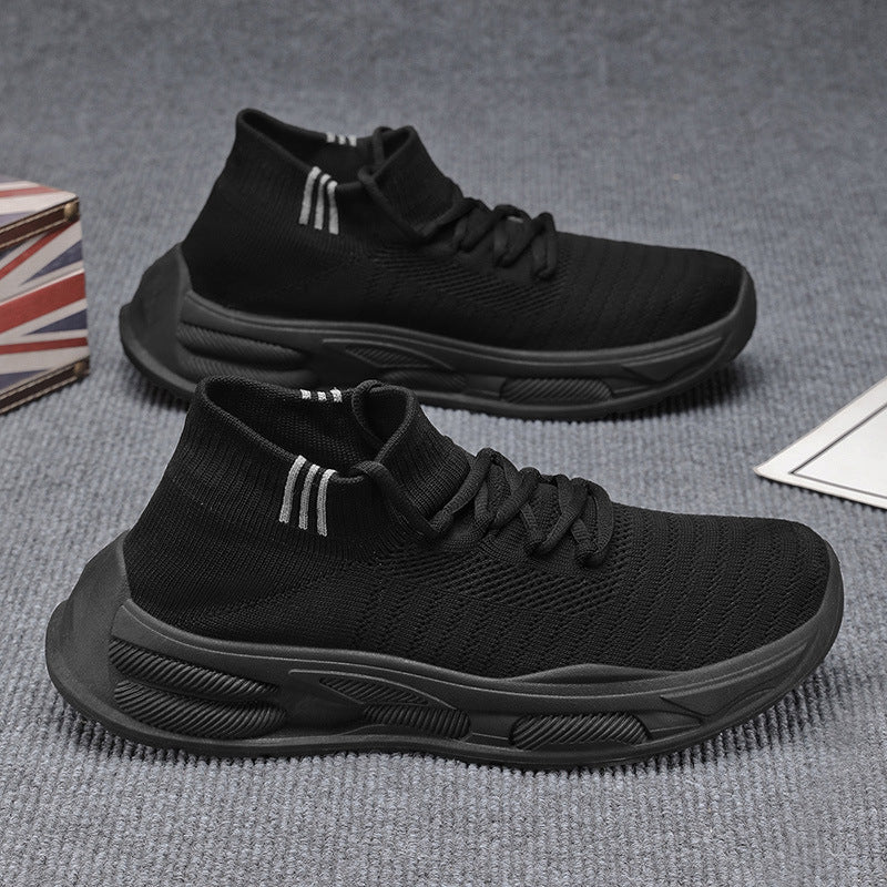 Men's Fly Knit Mesh Sneakers Lightweight Breathable Casual Shoes