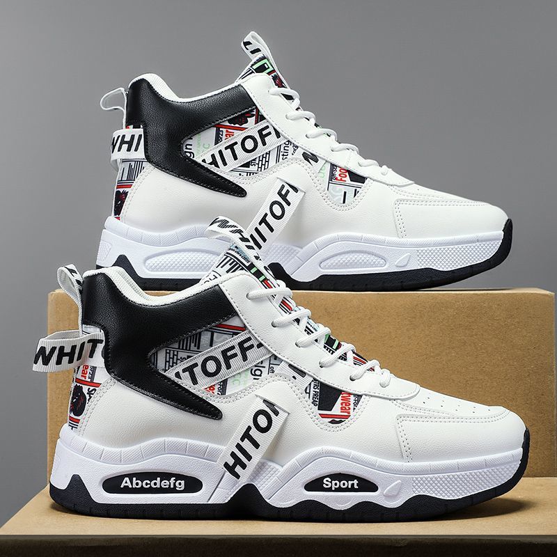 Men's Thick Sole Casual Sneakers Breathable Height Boost Shoes