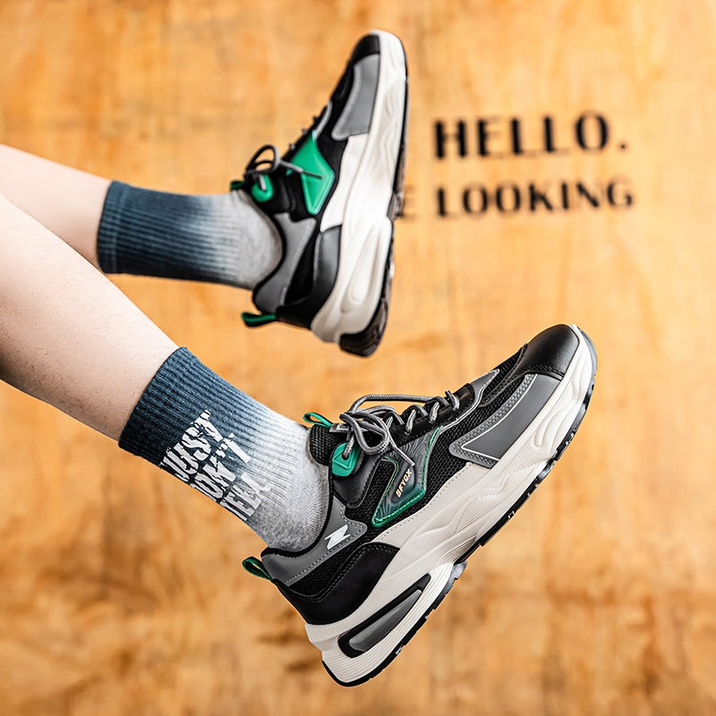 Men's Breathable Thick Sole Dad Sneakers Casual Sports Shoes