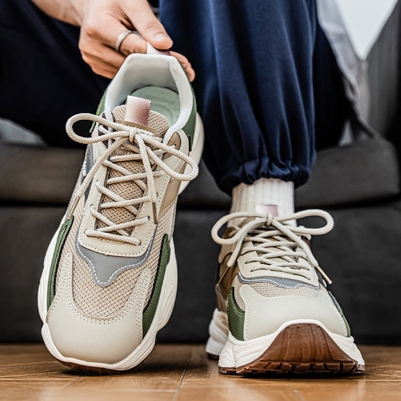 Men's Breathable Thick Sole Dad Sneakers Casual Sports Shoes
