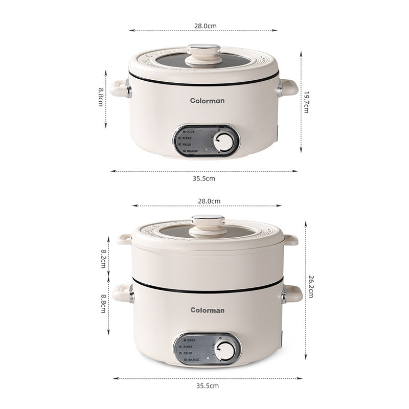 28cm single Colorman 4L Large-Capacity Multi-Functional Electric Cooking Pot