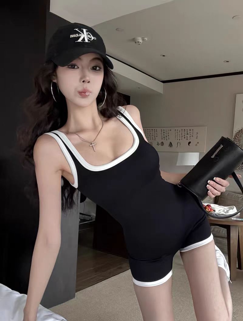 Women's One Piece Racing Style Swimsuit Conservative Swimwear