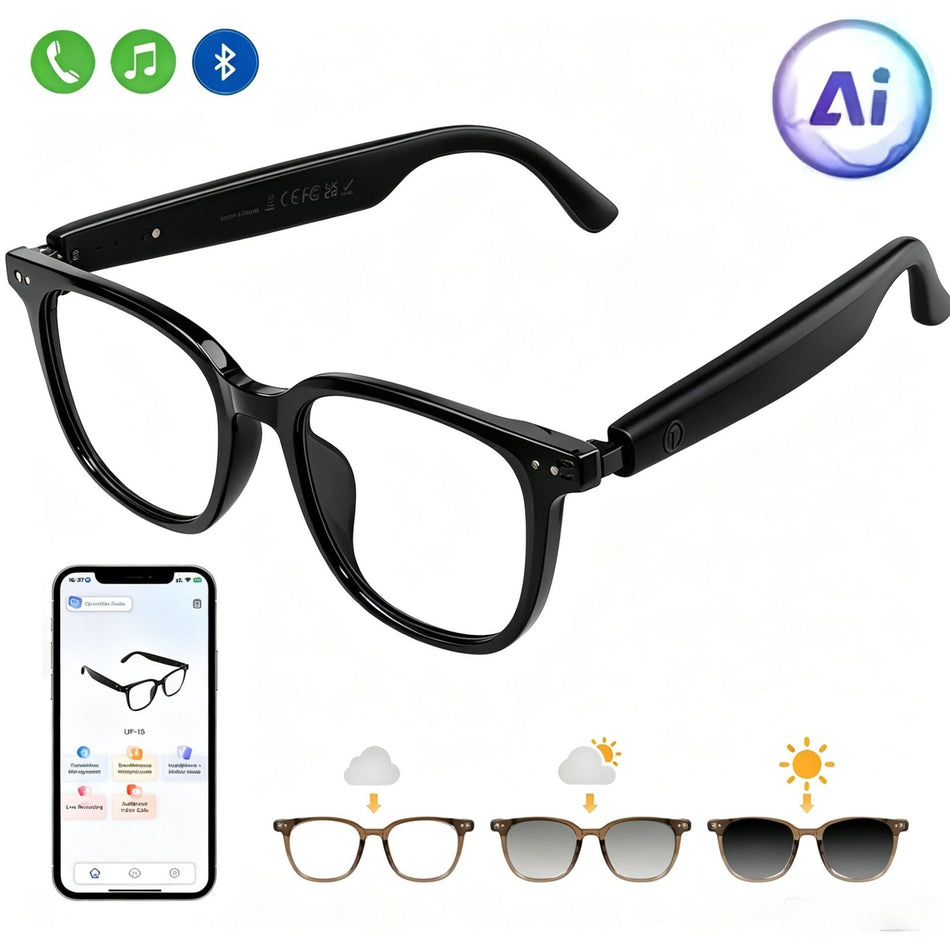 GS07 Smart Bluetooth Glasses with Photochromic Cycling Design