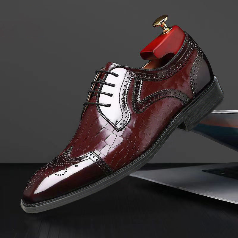Men's Square Toe Oxford Shoes PU Leather Formal Business Shoes
