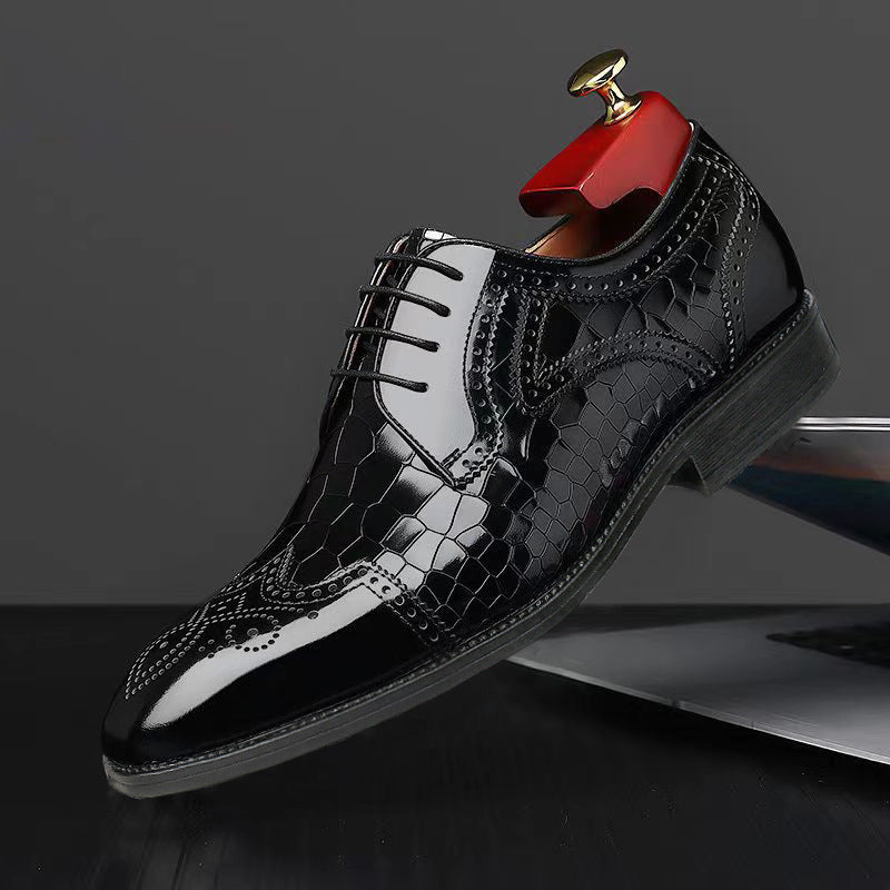 Men's Square Toe Oxford Shoes PU Leather Formal Business Shoes