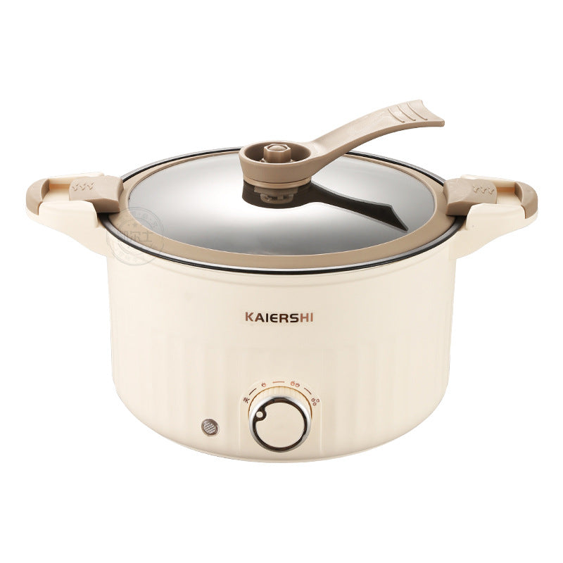 Beige white Micro-Pressure Large-Capacity Electric Hot Pot for 4–5 People