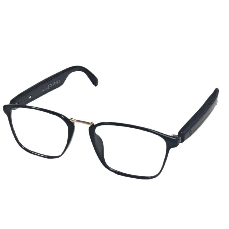 GS02 AI Smart Bluetooth Glasses with UV Protection and Magnetic Charging in Black