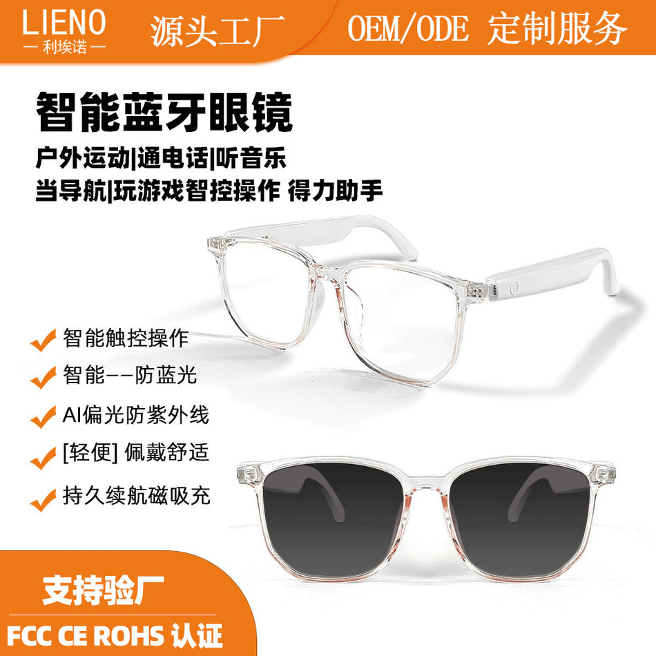Smart Bluetooth Glasses with Polarized UV Blue Light Protection