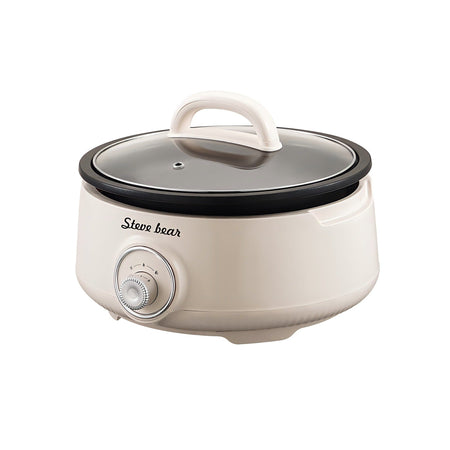 Split electric Split-Type Electric Hot Pot with Double-Layer Steamer