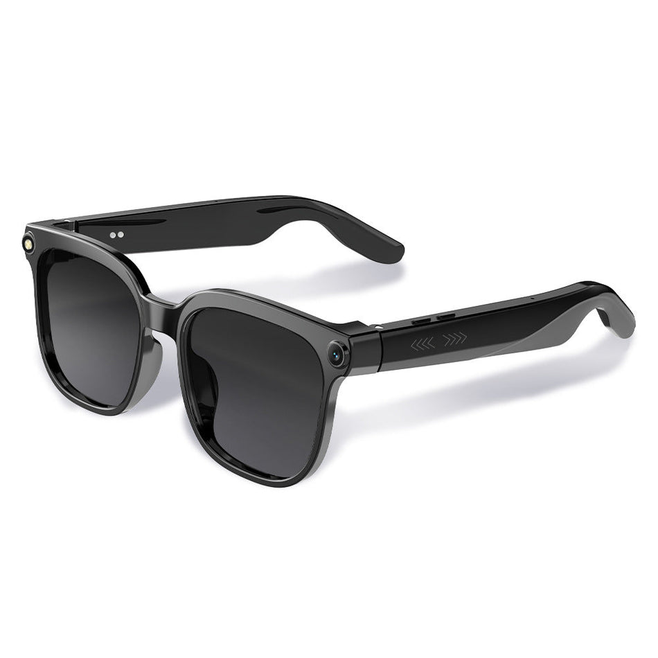 AI Smart Camera Glasses 8MP with Anti-Shake Translation Eyewear in Transparent