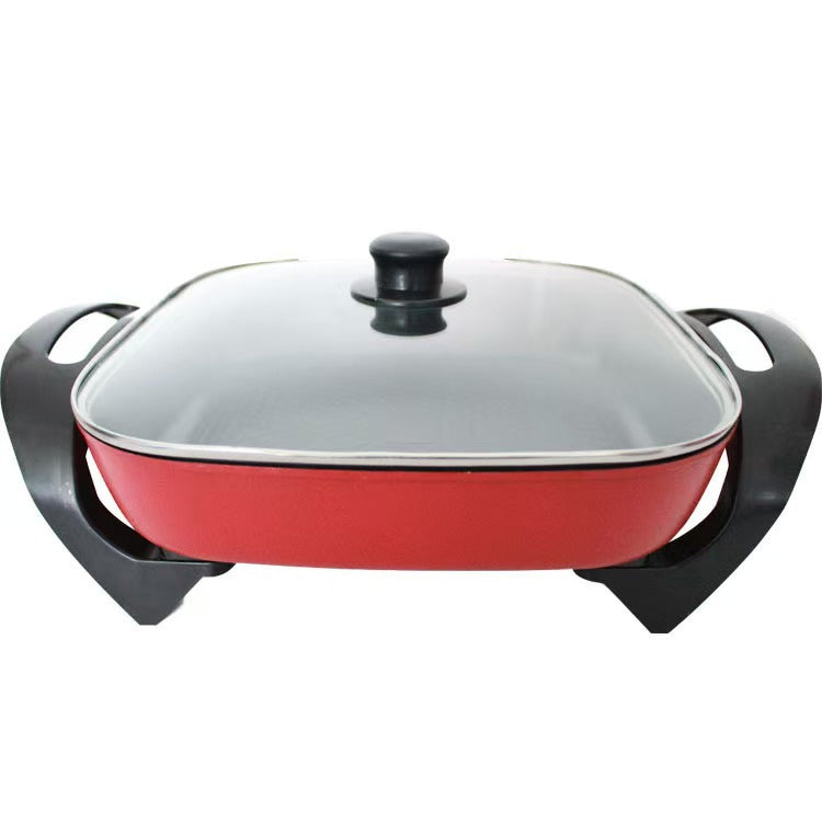 Red 6l Cross-Border Oil-Free Multi-Functional Electric Hot Pot for Home Use