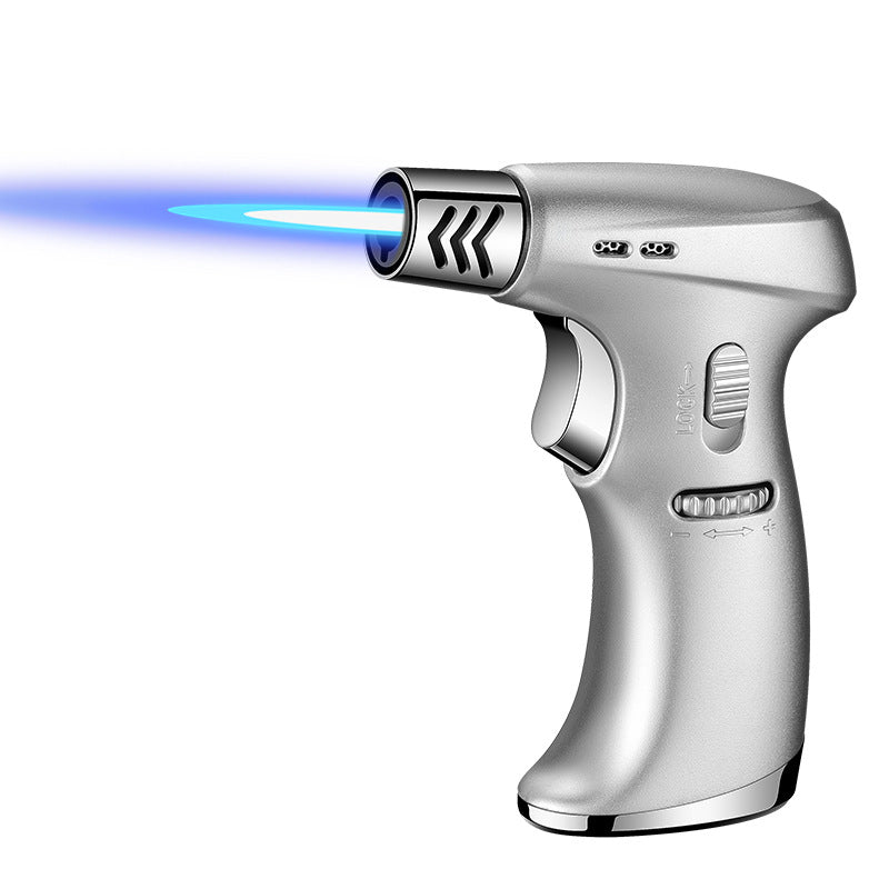 Black Refillable Mini Torch Lighter High-Temperature Direct Flame Igniter
