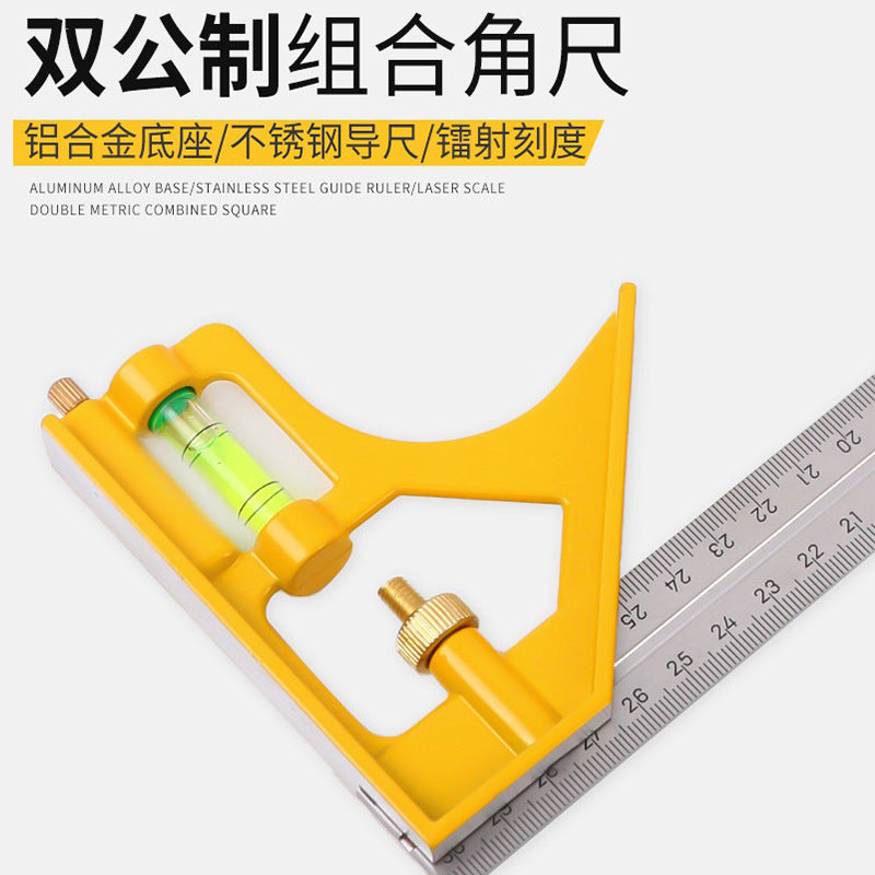 Deli DL 73.01 Angle Ruler 0–320° Multifunction Protractor Gauge