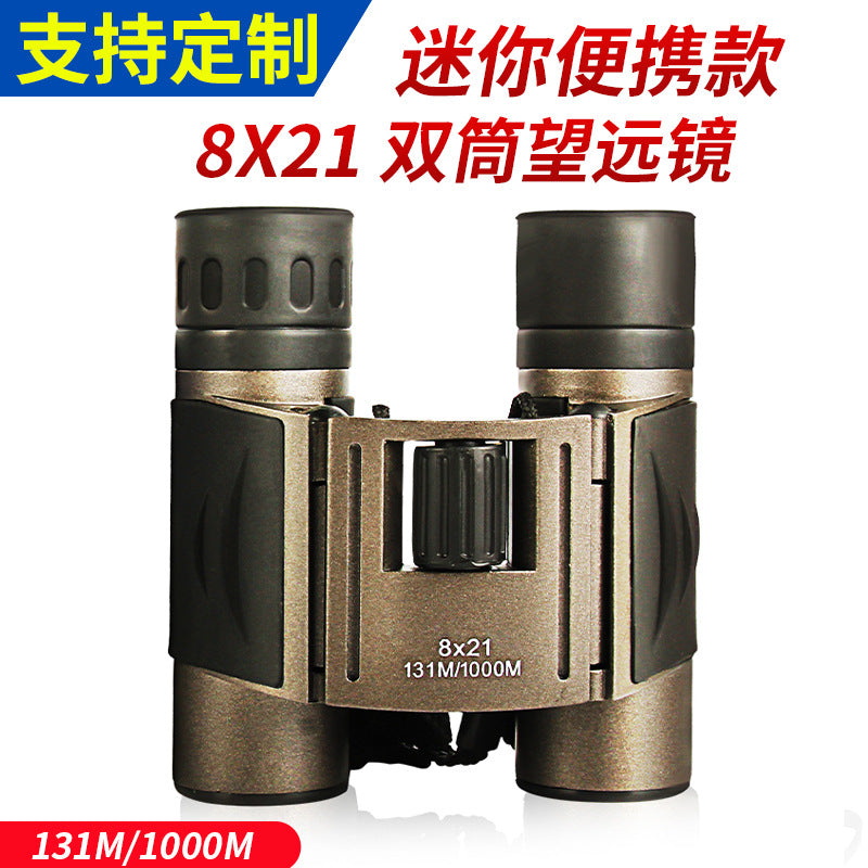 8x21 Compact HD Foldable Binoculars for Kids Outdoor Use