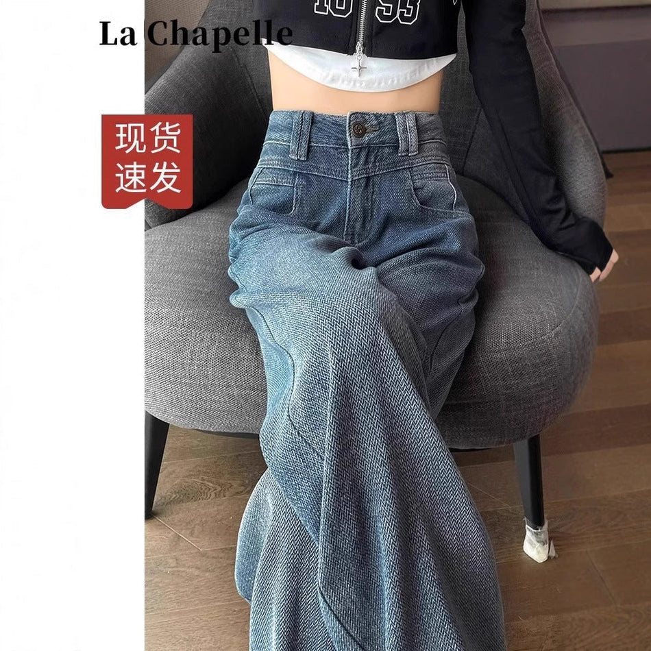 Women's High Waist Wide Leg Starry Sky Denim Jeans Casual Fit