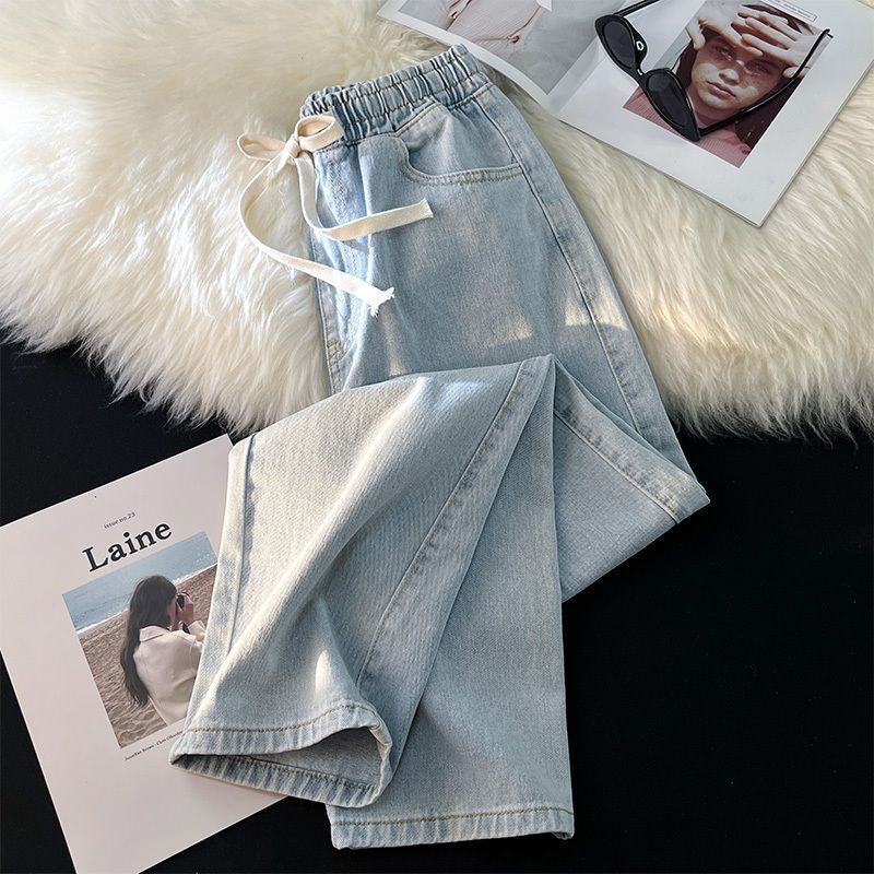 Women's High Waist Straight Leg Jeans Casual Slim Fit