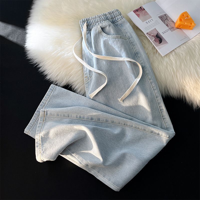 Women's High Waist Straight Leg Jeans Casual Slim Fit