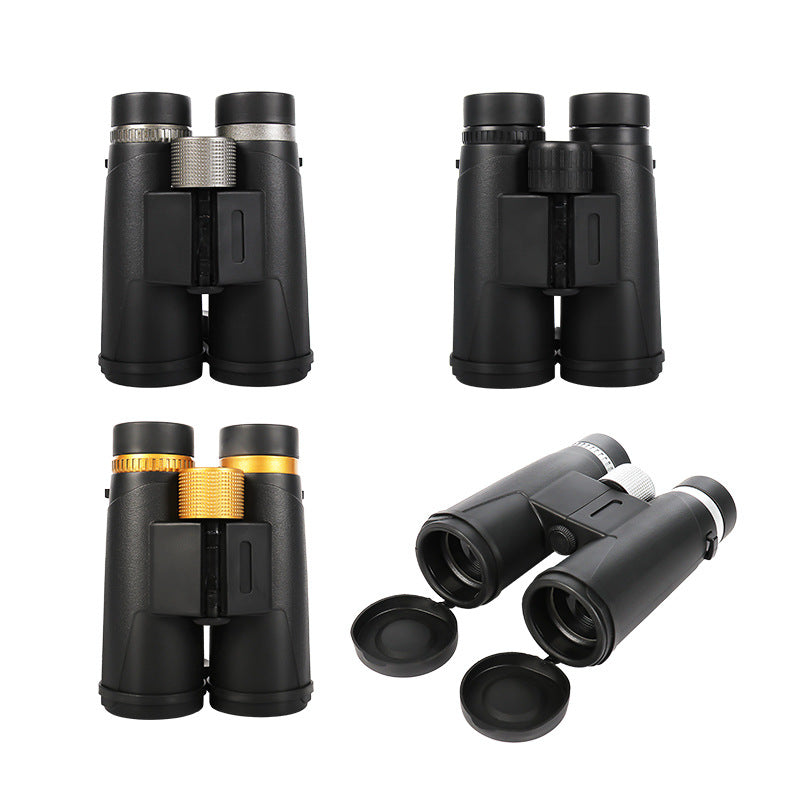 12x50 Waterproof HD High-Magnification Outdoor Binoculars in Gold