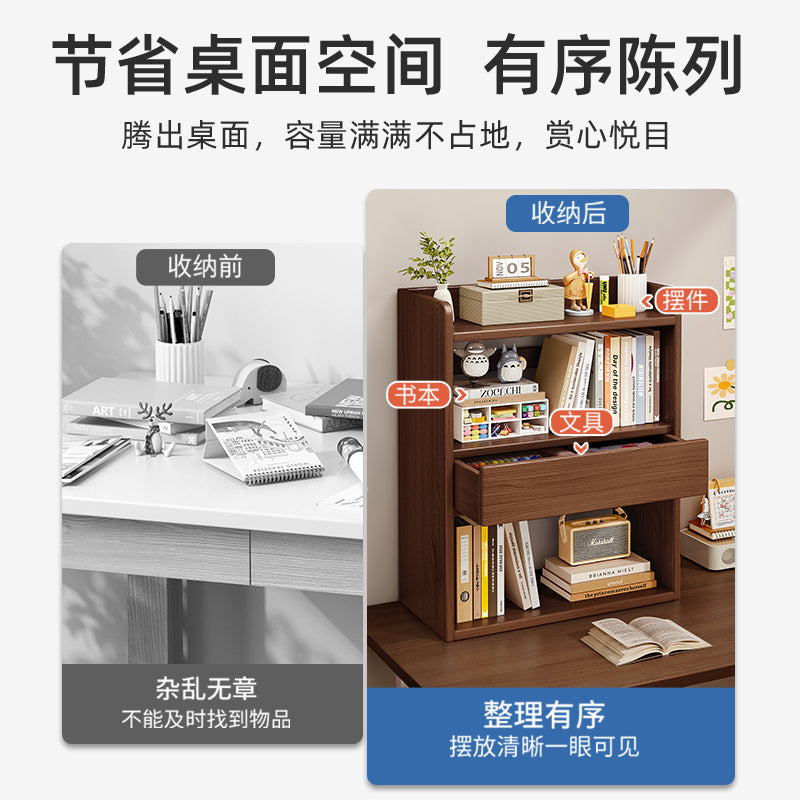 Bay Window Multi-Layer Bookshelf Storage Rack Vertical Home