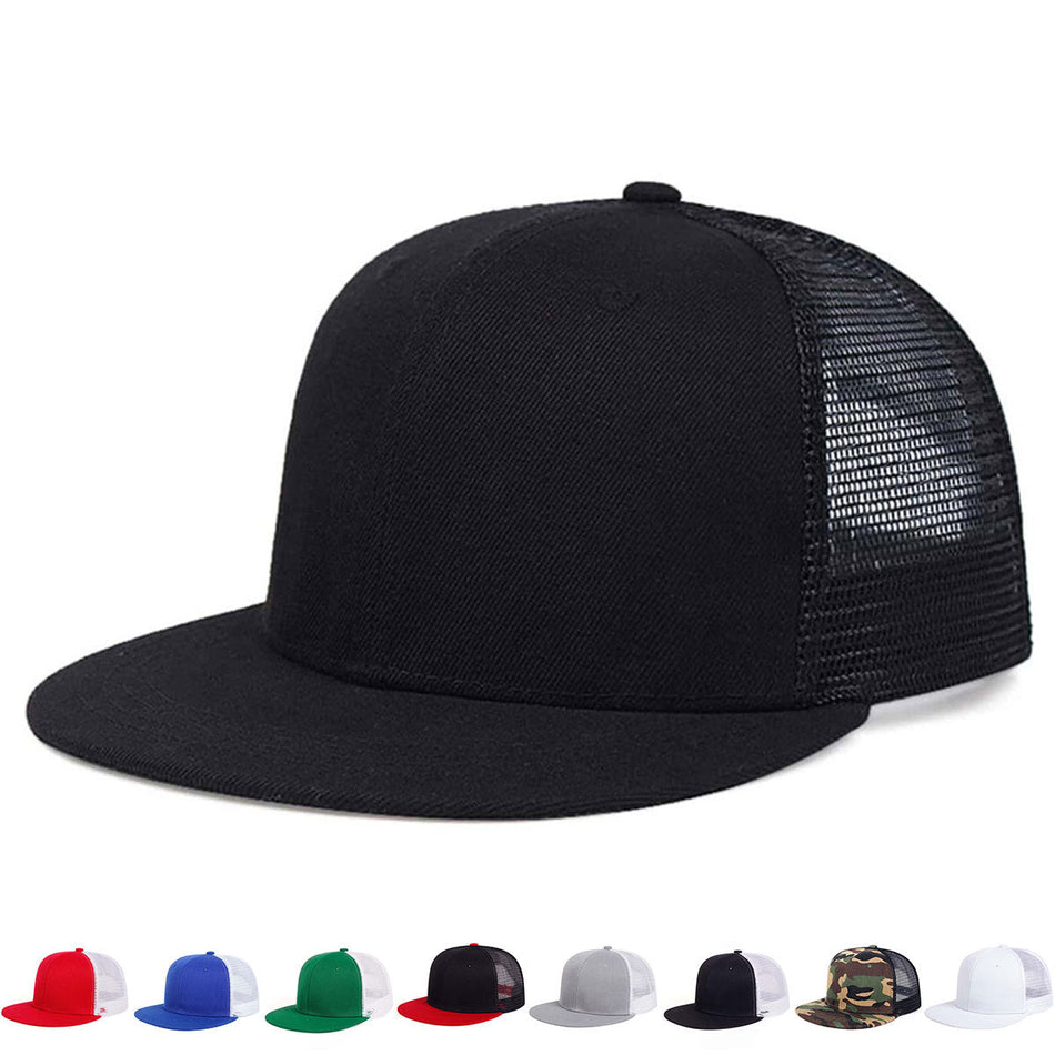 Breathable Mesh Baseball Cap with Embroidered Logo Design