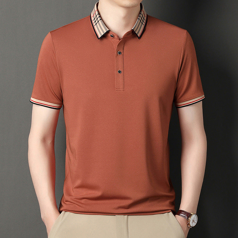 Men's Quick-Dry Lapel Short Sleeve Casual T-Shirt