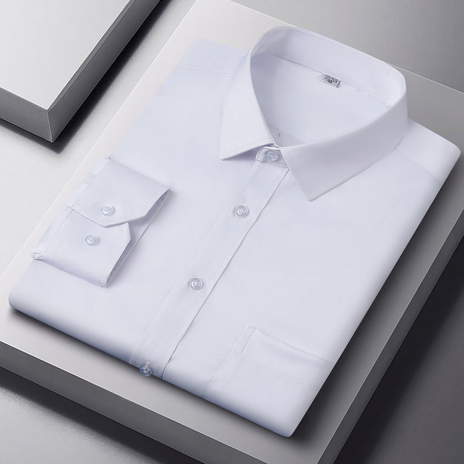 Men's Anti-Wrinkle Slim Fit Long Sleeve Business Shirt